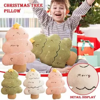 Подушка в виде рождественской елки Мягкая игрушка Подушка в виде рождественской елки Кукла One Size зелёный