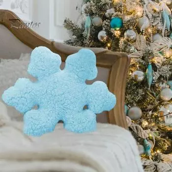 Подушка в виде снежинки, эластичная, полностью наполняющая, детская, плюшевая игрушка, праздничный декор для дома, украшение для дивана, кровати, дивана, подушка для сна в офисе, подушка для сиденья автомобиля 35 жёлтый