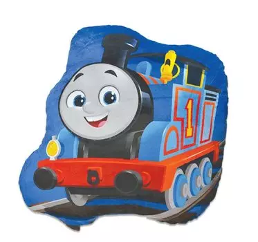 Подушка Ямани Паровозик Томас Перси 3D мягкая игрушка интерьерная высечка (Томас/11413) синий