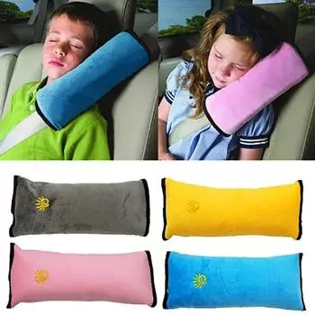 Подушки для автомобильных ремней безопасности, чехол для ребенка, детский позиционер для сна, защита, регулировка ремня безопасности автомобиля, плюшевая подушка на плечо серый