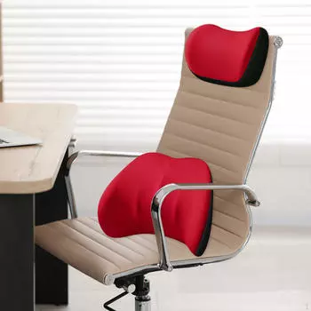 Подушки для автомобиля, комплект подушек, подголовник, подушка для шеи, для дома, вождения автомобиля, красный чёрный