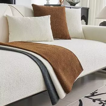 Подушки для дивана из шенилла, детский коврик, полотенце для дивана, противоскользящий чехол для дивана, съемное одеяло для дивана для гостиной, домашний декор 90x70