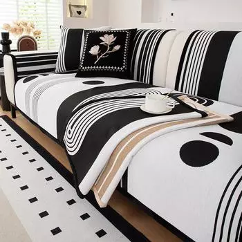 Подушки для дивана из шенилла, противоскользящие и устойчивые к пятнам накладки на сиденья Four Seasons, простые и современные чехлы для кожаных диванов, тканевые подушки 70x70