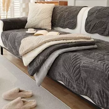 Подушки для дивана из синели, всесезонные, нескользящие и грязеотталкивающие черные диванные подушки, всесезонная спинка дивана, чехол для полотенца 70*70cm