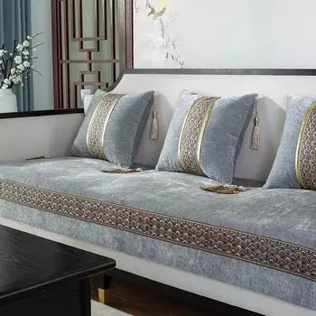 Подушки для дивана в китайском стиле, угловой нескользящий диван, спинка, подлокотник, чехол для сиденья, классическая линия, украшение, кресло, подушка 70x70cm 1pc
