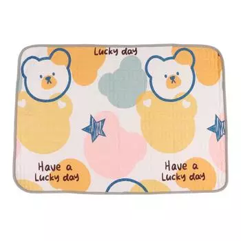 Подушки для кровати моющиеся водонепроницаемые 28x39,4 дюйма впитывающие воду мягкие, приятные для кожи матрасы с мочой милый медведь