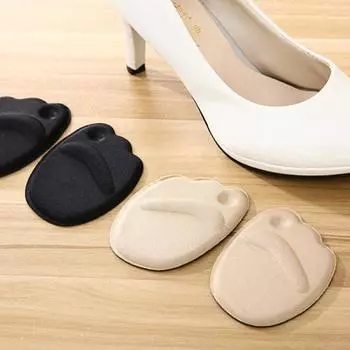 Подушки для ног Мини Противоскользящая губка Носовая часть стопы Высокий каблук Обувь Pad для женщин чёрный