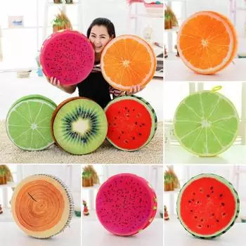 Подушки для сидений в саду, 3D-принт, круглые подушки для стульев на открытом воздухе, кухонные подушки из мультфильма S