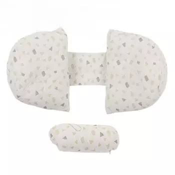 Подушки для сна на боку для беременных U-образной формы с мягкой поддержкой и цветочным принтом, эргономичная клиновидная подушка для беременных серый