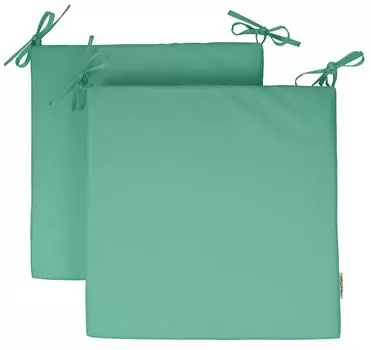 Подушки для стульев для дома и улицы Vargottam Подушки для сидений для патио (Площадь) 20x20 дюймов с завязками для мебели для патио, стулья, украшение для дома, сада, набор 20x20x3 Inches аквамарин