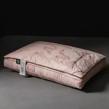Подушки из шелка Mulberry для сна, натуральный шелковый наполнитель, жаккард Gongsatin, защита от клещей, мягкие оздоровительные постельные принадлежности, подушки для шеи в гостиницах pillow 48X74cm 1Pc