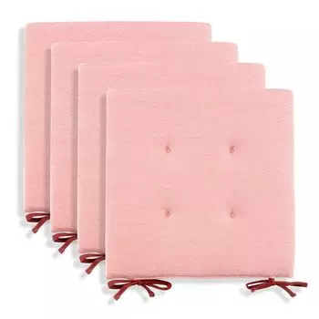 Подушки на стулья JEMA, набор из 4 подушек на стулья, подушки на сиденья для столовой, подушки для стульев со шнурками, подушки на обеденные стулья, вязаные в стиле синели, 43x43 см