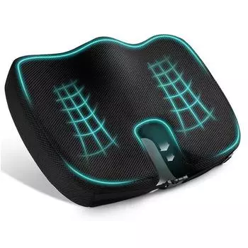 Подушки сиденья для офисных стульев, подушечки для копчика из пены с эффектом памяти от боли в копчике, подушка для облегчения ишиаса, правильная осанка сидения чёрный