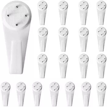 Подвешивание картин без отверстий. Настенные вешалки для фиксации картин без сверления. Набор из 20 крючков для фиксации картин без гвоздей. 10x10x1cm