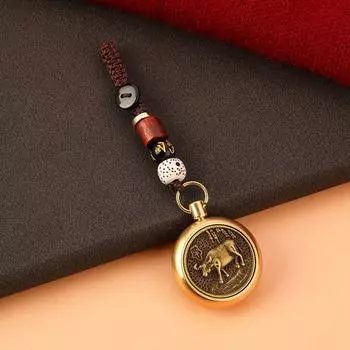 Подвеска 12 знаков зодиака кулон бык автомобильный брелок китайский стиль брелок для ключей для девушки брелок для ключей sheep