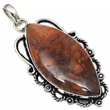 Подвеска Агат Драгоценный Камень Подарок Для Нее Серебряные Украшения 2.25