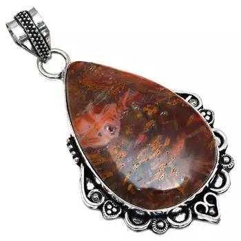 Подвеска Агат Драгоценный Камень Подарок Для Нее Серебряные Украшения 2.25