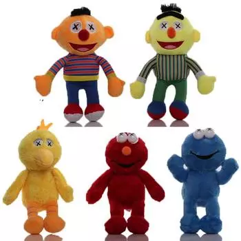 Подвеска Aimo Red Monster Blue Monster Big Bird Полный набор плюшевых игрушек as shown in the picture
