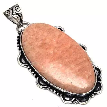 Подвеска Амазонит Драгоценный Камень Ручной Работы Подарок Для Нее Серебряные Украшения 2.25