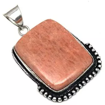 Подвеска Амазонит Драгоценный Камень Ручной Работы Подарок Для Нее Серебряные Украшения 1.75