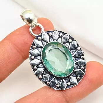 Подвеска Aqua Apatite, кулон из стерлингового серебра 925 пробы, ювелирные изделия ручной работы с драгоценными камнями, подарки для жены, абсолютно новый кулон 1.96 Inches синий