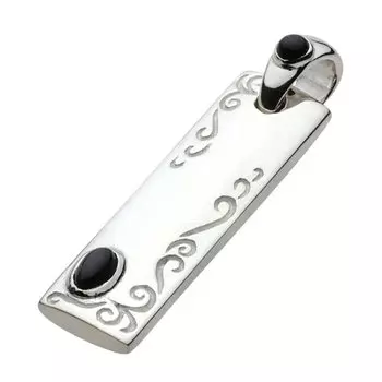Подвеска Arabesque Plate Black Star fp0123 [Figmart] [Серебряный аксессуар]