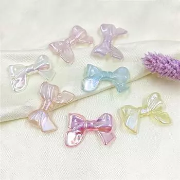 Подвеска бант свободные бусины DIY серьги модные ювелирные изделия аксессуары ожерелье УФ покрытие ослепительный материал ручной работы 10 шт. разноцветный