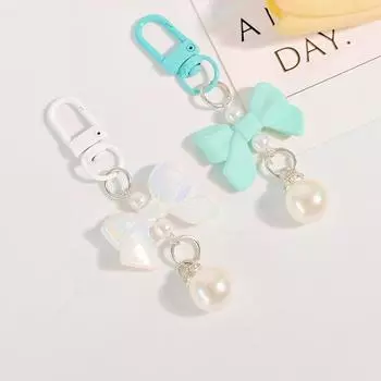 Подвеска-бантик конфетного цвета Подвеска-бантик конфетного цвета Брелок-подвеска для мобильного телефона pink-2