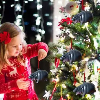 Подвеска Бегемот, смоляная фигурка Бегемот, подвесное украшение, мини-3D скульптура Бегемот