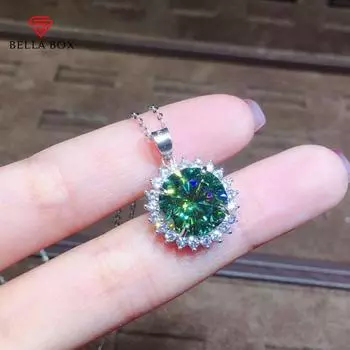 Подвеска Bella Box Temperament 3 карата восемь сердец восемь стрел для женщин свадебные украшения белый/зелёный