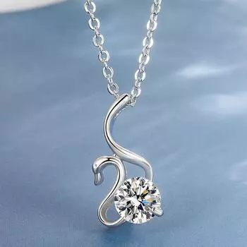 Подвеска «Белый гусь», модный темперамент, форма лебедя, элегантный дизайн, улучшенное сочетание, женская легкая роскошь