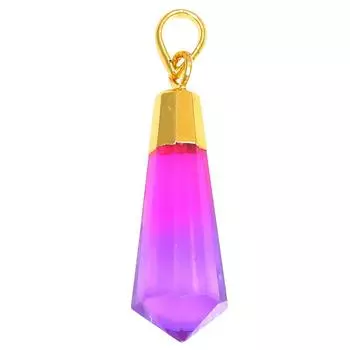 Подвеска Био-Турмалин Кварц 14CT Позолоченный Ювелирные Изделия Ручной Работы 1.5