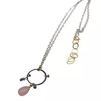 Подвеска BreezyIsland Hawaiian Jewelry из халцедона и лабрадорита 40 см, аксессуар из камня Power Stone