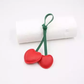 Подвеска-брелок Cherry Knot из красной кожи - ретро-украшения и аксессуары для одежды красный