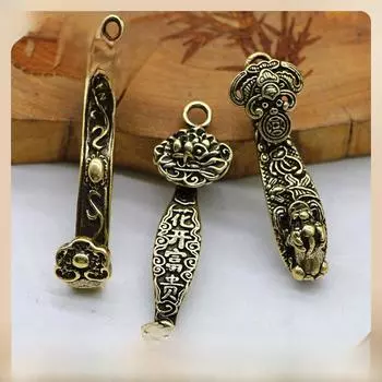 Подвеска-брелок для автомобиля Pixiu из латуни Five Emperors Fortune Small Ru Yi