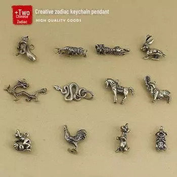 Подвеска-брелок «Год Кролика» со знаком зодиака — 3D-дизайн Дракона, Тигра, Змеи, Лошади, персонализированный креативный автомобильный аксессуар