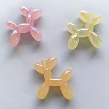 Подвеска-брелок в виде собаки из цветного лазерного шара для сумок и телефонов - ювелирные аксессуары своими руками