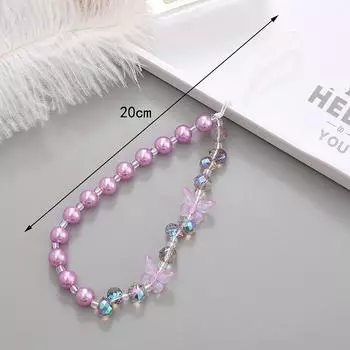 Подвеска-цепочка для телефона из бисера для iPhone, Samsung, Xiaomi, Huawei, защита от потери телефона, ремешок, сумка, украшения, брелки