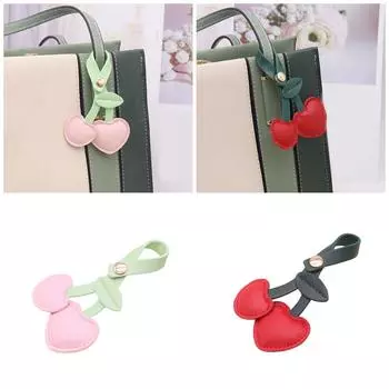 Подвеска Cherry, модный аксессуар, брелок из искусственной кожи Cherry, стильный брелок, подходящий для молодых людей, друзей и семьи розовый