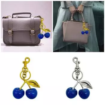 Подвеска Cherry Модный аксессуар Вишневый брелок Стильный брелок-подвеска Подходит для молодых людей, друзей и семьи золотой