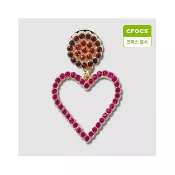 Подвеска Crocs Pink Beans Heart Gibbits 10014206 shuffle