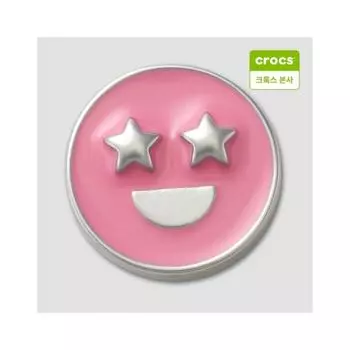 Подвеска Crocs Pink Pastel Enamel Face Gibbits 10012308 onefree