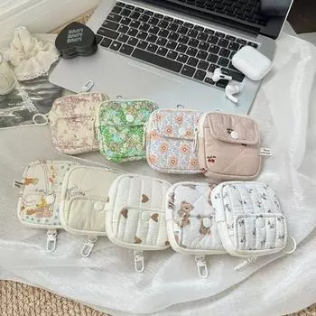 Подвеска Цветочный кошелек для монет брелок Цветок Мини Холщовая сумка для хранения Женщины/Девочки Style 9