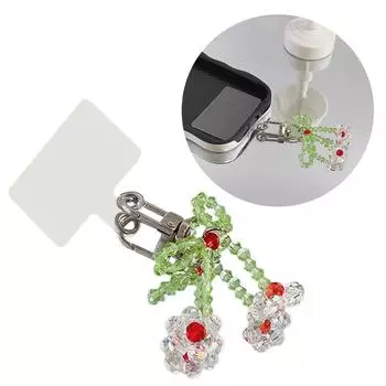 Подвеска-цветок-бантик, брелок, разноцветный бисерный телефонный шарм, съемный телефонный шнурок, автомобильный брелок, ювелирные изделия для сумки для камеры