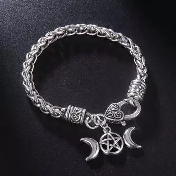 Подвеска Dawapara Triquetra Trinity, мужской браслет, викканские украшения, 20 см, браслеты, кельтский узел, лиса, Велес, символ богатства, языческий амулет
