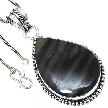 Подвеска дизайнерская яшма драгоценный камень День святого Валентина этническое серебряное украшение 2