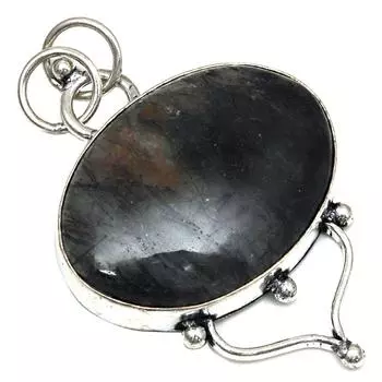 Подвеска дизайнерская яшма драгоценный камень подарок для нее серебряные украшения 2.25