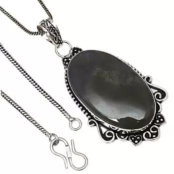 Подвеска дизайнерская яшма драгоценный камень ручная работа День святого Валентина серебряное украшение 2