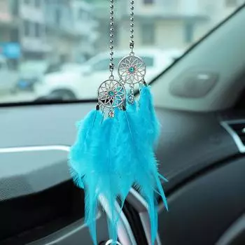 Подвеска для автомобиля «Ловец снов» Подвеска для зеркала в виде перьев Домашний декор Украшения Аксессуары для салона автомобиля Подвеска для автомобиля «Ловец снов» A4