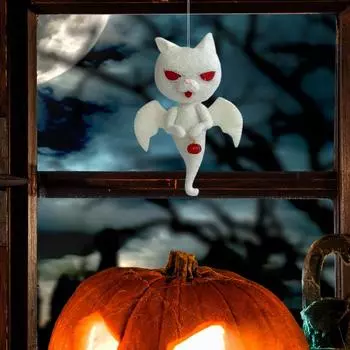 Подвеска для автомобиля на Хэллоуин, украшение для салона автомобиля, призрачный кот, декоративные украшения для автомобиля, изготовленные вручную из фетра, автомобильный брелок, милый Хэллоуин United States